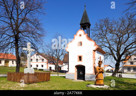 Vesnice Holasovice (UNESCO), selske baroko 19. stol., Jizni Cechy, Ceska Republika/Holasovice Dorf (UNESCO), Südböhmen, Tschechische Republik Stockfoto
