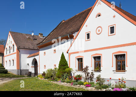 Vesnice Holasovice (UNESCO), selske baroko 19. stol., Jizni Cechy, Ceska Republika/Holasovice Dorf (UNESCO), Südböhmen, Tschechische Republik Stockfoto