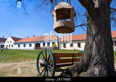 Vesnice Holasovice (UNESCO), selske baroko 19. stol., Jizni Cechy, Ceska Republika/Holasovice Dorf (UNESCO), Südböhmen, Tschechische Republik Stockfoto