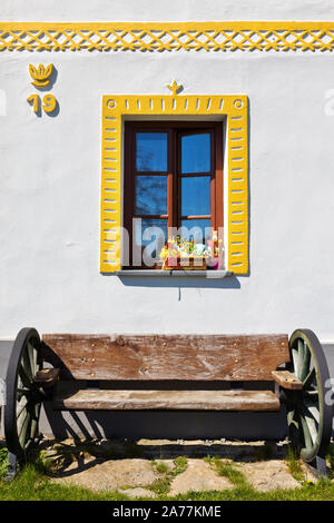 Vesnice Holasovice (UNESCO), selske baroko 19. stol., Jizni Cechy, Ceska Republika/Holasovice Dorf (UNESCO), Südböhmen, Tschechische Republik Stockfoto