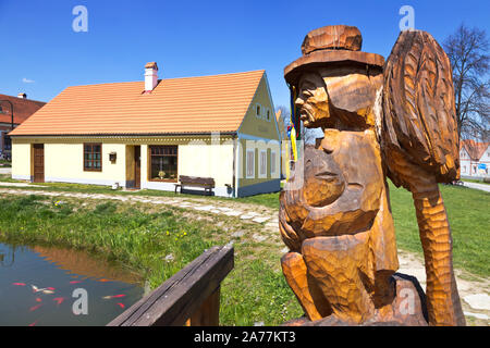 Vesnice Holasovice (UNESCO), selske baroko 19. stol., Jizni Cechy, Ceska Republika/Holasovice Dorf (UNESCO), Südböhmen, Tschechische Republik Stockfoto