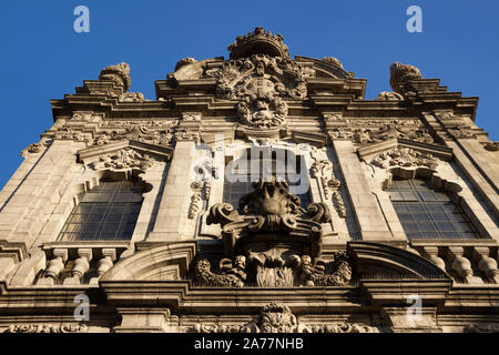 Fassade der Kirche Santa Casa da Misericordia. Stockfoto