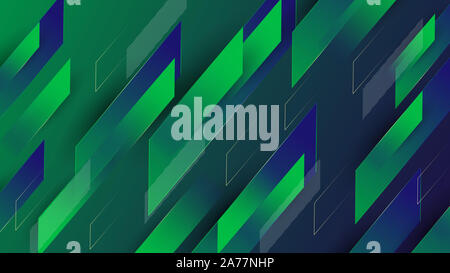 Abstrakte bunte geometrische Komposition Hintergrund. 3D-Effekt farbenfrohe moderne Muster. Stockfoto