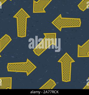 Nahtlose Muster mit grungy Pfeile Stock Vektor