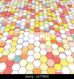 Zusammenfassung Hintergrund mit bunten hex Polygone Stock Vektor