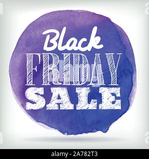 Winter sale Variable mit watercilir Farbe und Text. Stock Vektor