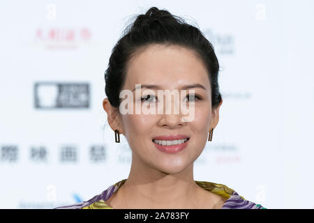 Tokio, Japan. 29 Okt, 2019. Juryvorsitz von TIFF (Tokyo International Film Festival) Schauspielerin Zhang Ziyi eine Pressekonferenz im Rahmen der 32. Tokyo International Film Festival 2019 besucht. Credit: SOPA Images Limited/Alamy leben Nachrichten Stockfoto