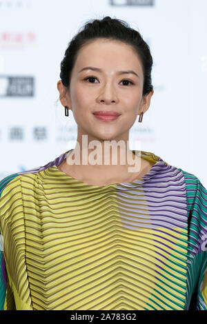 Tokio, Japan. 29 Okt, 2019. Juryvorsitz von TIFF (Tokyo International Film Festival) Schauspielerin Zhang Ziyi eine Pressekonferenz im Rahmen der 32. Tokyo International Film Festival 2019 besucht. Credit: SOPA Images Limited/Alamy leben Nachrichten Stockfoto