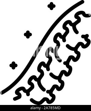 Rückenschmerzen Symbol, outline Style Stock Vektor