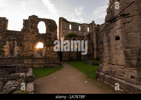 Magnificent Fountains Abbey in North Yorkshire Stockfoto