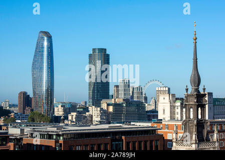 Blick von der Dachterrasse des Einen neuen Change Entwicklung in London, England, Großbritannien Stockfoto