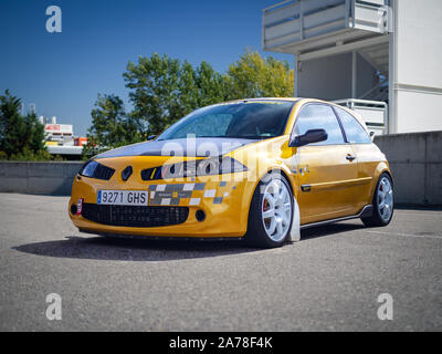 MONTMELO, Spanien - September 29, 2019: 2006-2010 MEGANE Renault Sport 230 Renault F1 Team R26 (2004-10, 2. Generation Megane) Stockfoto