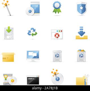 Vecto Vector Icons. Software und Anwendung. Stock Vektor