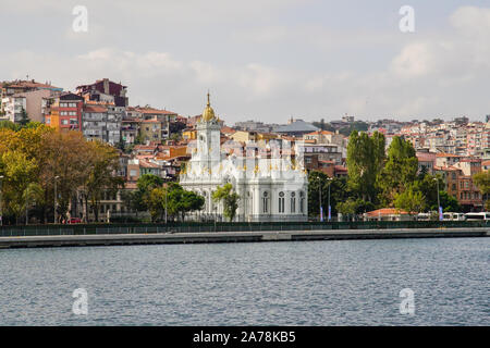 Die Istanbuler berühmteste Kirche die St. Stephanus Kirche von vorgefertigten Gusseisen. Die Türkei. Stockfoto
