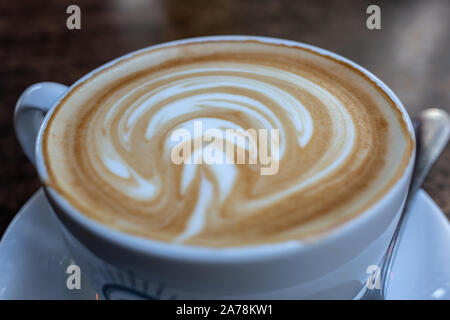 Makro Kaffee Tassen mit Muster Stockfoto