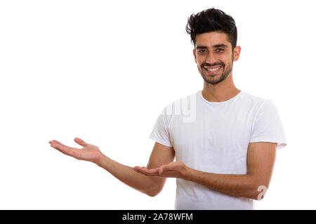 Porträt der jungen gut aussehenden bärtigen Persischen Mann Stockfoto