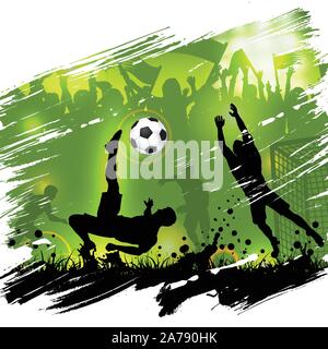 Fussball-WM-Poster Stock Vektor