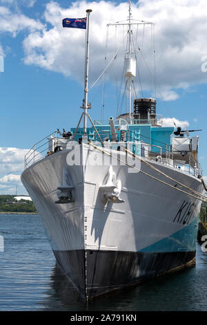 Kanada, Halifax. HMCS Sackville. Letzte Corvette. Kriegsschiff. Stockfoto