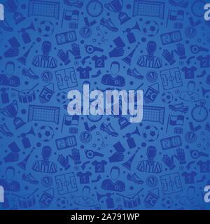 Soccer Football Seamless Pattern Stock Vektor