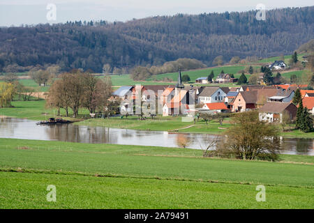 Bodenfelde Wahmbeck, Stadt, Landkreis Northeim, Niedersachsen, Deutschland, Europa Stockfoto