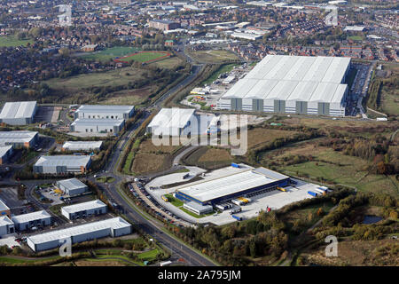Luftaufnahme von Kingsway Business Park Stockfoto
