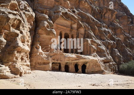 Antike Stadt wenig Petra in Jordanien Stockfoto