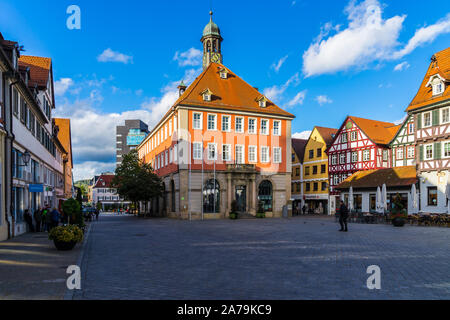 Rathaus, Marktplatz, Schorndorf, Baden-Württemberg, Deutschland ...