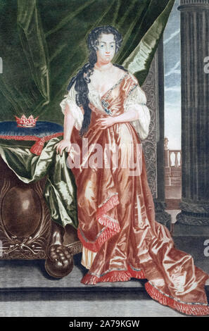 Louise de Keroualle, Herzogin von Portsmouth, 1649 - 1734. Französische geboren Herrin von König Charles II. von England. Stockfoto