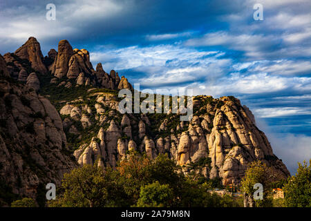 Abtei Santa Maria de Montserrat, Katalonien Stockfoto