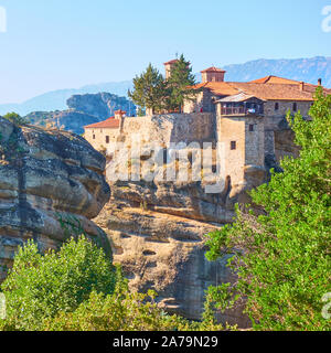 Der Heilige Kloster Varlaam in Meteora, Griechenland - griechische Landschaft Stockfoto