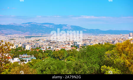 Panorama der Stadt Athen in Griechenland Stockfoto