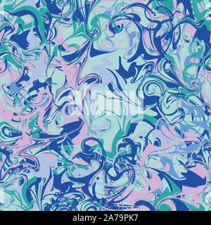 Die nahtlose Vektor abstrakte Muster mit Flüssigkeit aus Marmor Farbe Textur in Pastellfarben Stock Vektor