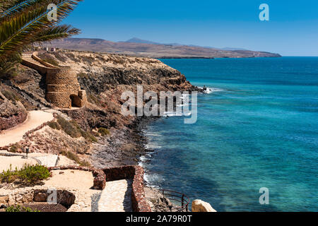 An der Küste der spanischen Insel Fuerteventura im Ferienort Costa Calma Stockfoto