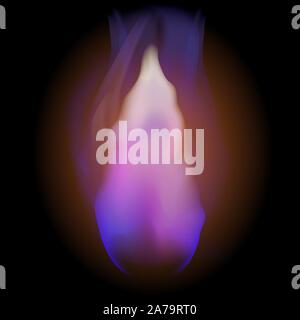 Gas Firewith fliegen brennende Glut bei unscharfen Schwarzen Hintergrund Stock Vektor