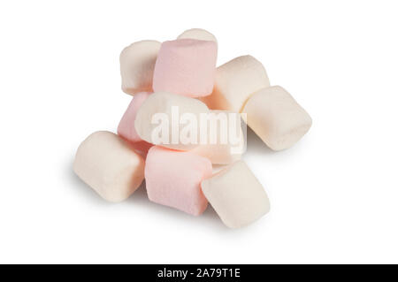 Studio shot von mini Stück Marshmallow auf weißem Hintergrund - Johannes Gollop Stockfoto