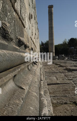 In den alten Zeiten, Didyma war bekannt als der Ort, wo eine kolossale Tempel des Apollo stand, und der Oracle offenbart die Zukunft. Stockfoto