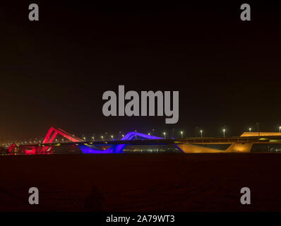 Sheikh Zayed Brücke. Abu Dhabi, UAE, 1997 - 2010 Stockfoto