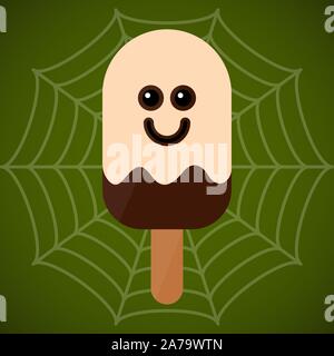 Monster Form Eis Popsicle. Halloween Jahreszeit-Vector Illustration Stock Vektor