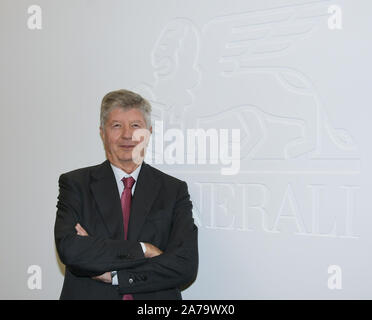 Mailand, Italien. 31 Okt, 2019. Mailand, Torre Generali Präsentation des zwanzigsten Ausgabe der Generali Milano Marathon in der Foto: Gabriele Galateri di Genola Präsident der Assicurazioni Generali Credit: Unabhängige Fotoagentur/Alamy leben Nachrichten Stockfoto