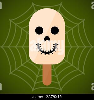 Monster Form Eis Popsicle. Halloween Jahreszeit-Vector Illustration Stock Vektor