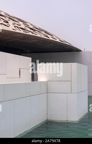 Blick von Außen, Louvre Museum, Abu Dhabi Stockfoto