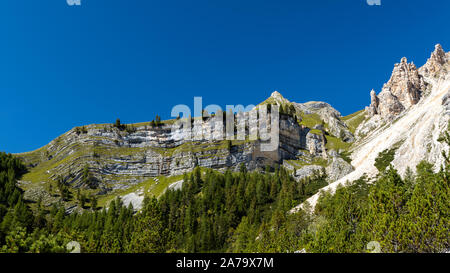 Italien / Südtirol / Alto Adige: Ort namens Parlament der Murmeltiere auf nationaler Park Fanes - Sennes - Prags, oben Lavarella Stockfoto
