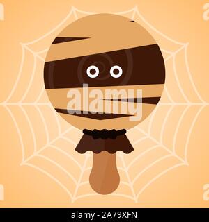 Monster Form Eis Popsicle. Halloween Jahreszeit-Vector Illustration Stock Vektor