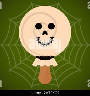 Monster Form Eis Popsicle. Halloween Jahreszeit-Vector Illustration Stock Vektor