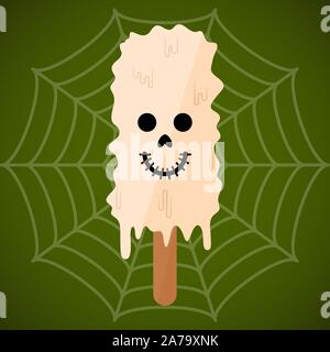 Monster Form Eis Popsicle. Halloween Jahreszeit-Vector Illustration Stock Vektor