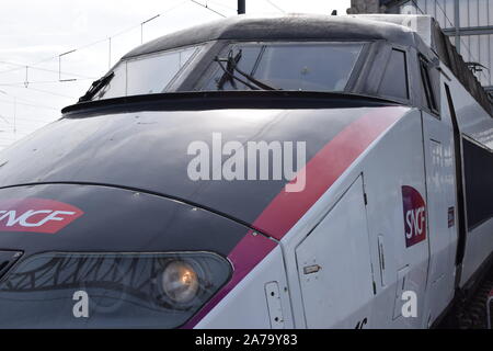 TGV-Bahnhof in La Rochelle, Frankreich. Stockfoto