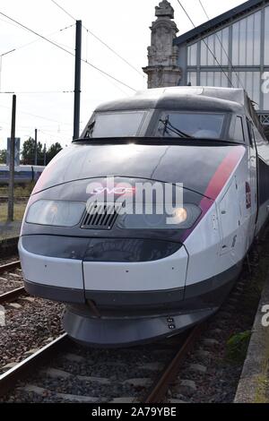 TGV-Bahnhof in La Rochelle, Frankreich. Stockfoto