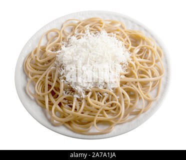 Linguine und Käse Stockfoto