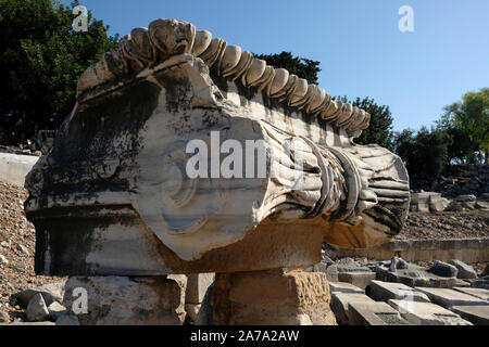 In den alten Zeiten, Didyma war bekannt als der Ort, wo eine kolossale Tempel des Apollo stand, und der Oracle offenbart die Zukunft. Stockfoto