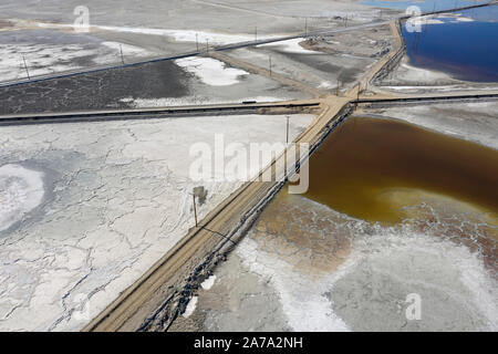 Oben Searles Lake trona Kalifornien Stockfoto